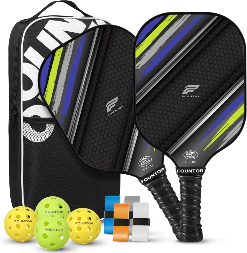 Pickleball Paddles Set of 2 - USAPA Approved, Carbon Fiber