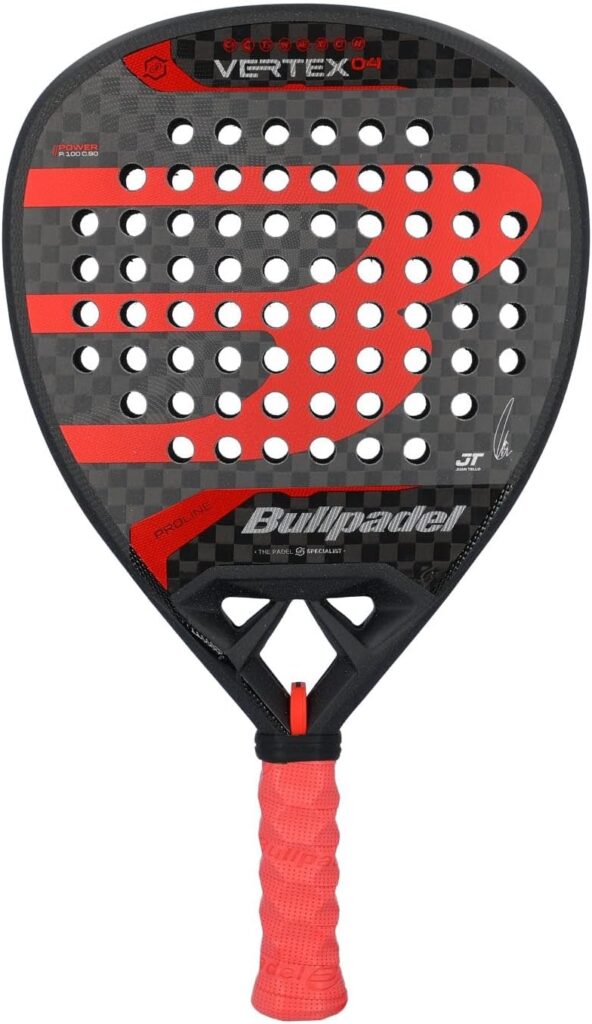 Bullpadel Vertex 04 2024 padel racket red and black