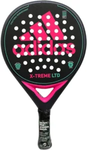 adidas lightweight pink padel racket with black