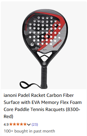 IANONI 8300 padel racket amazon
