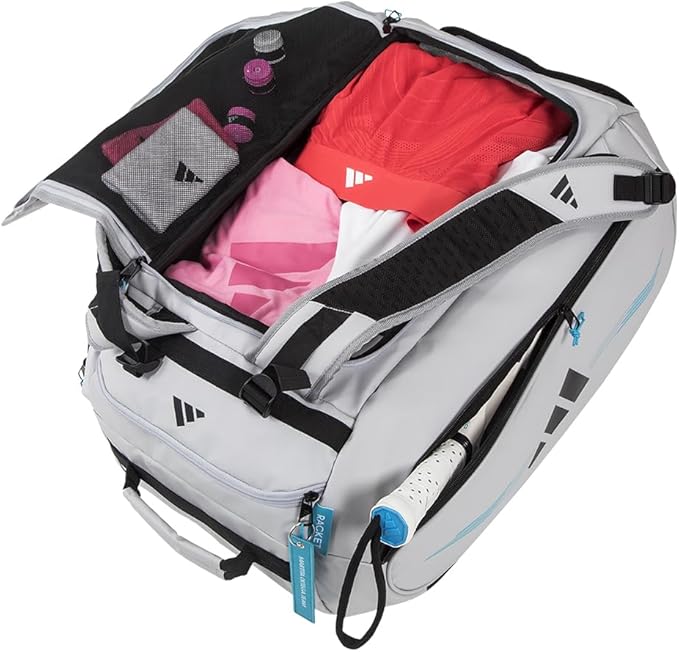 Spacious central compartment of Adidas Protour 3.4 padel bag for sports gear