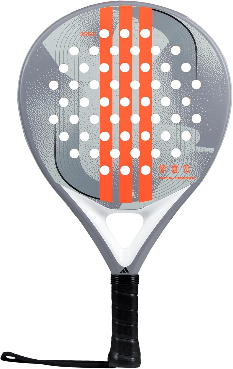 Adidas Drive Grey 3.4 Beginner Padel Racket with Carbon Frame and Soft EVA Core – 2026 Recommended Control Racket